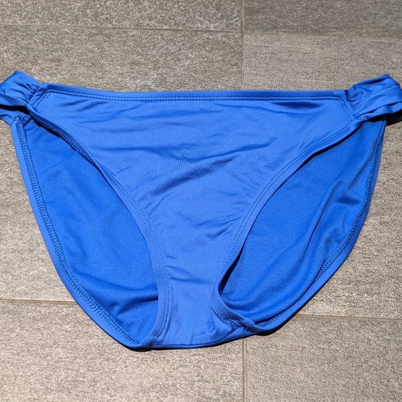 Blue Ruched Sides Bikini Bottoms - Picture 1 of 2